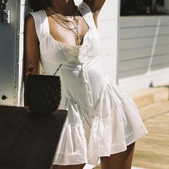 Vanessa Mooney Elisabeth Romper Mini Dress Swiss Dot Silk Size XS - Picture 1 of 6